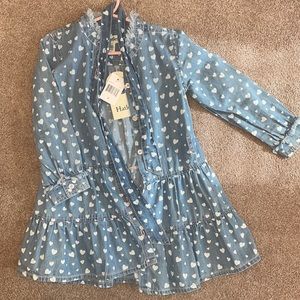 Hatley heart cluster dress size 4 NWT